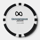 Groom Squad Trauzeuge Junggeselinnen-Abschied hinz Pokerchips (Vorderseite)