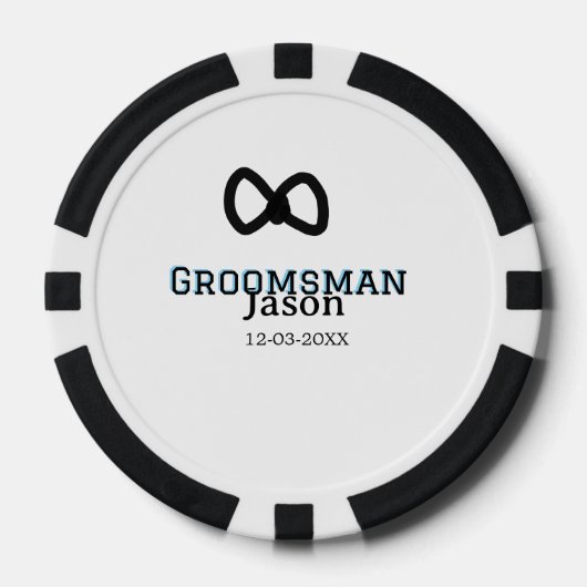 Groom Squad Trauzeuge Junggeselinnen-Abschied hinz Pokerchips (Vorderseite)