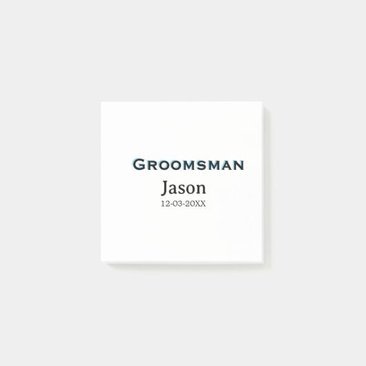 Groom Squad Trauzeuge Junggeselinnen-Abschied hinz Post-it Klebezettel (Vorderseite)