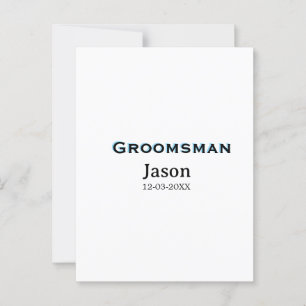 Groom Squad Trauzeuge Junggeselinnen-Abschied hinz Postkarte
