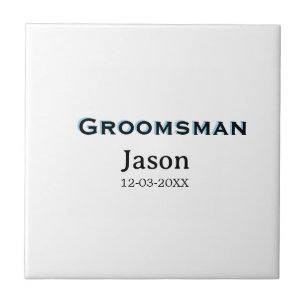 Groom Squad Trauzeuge Junggesellinnenabschied Name Fliese