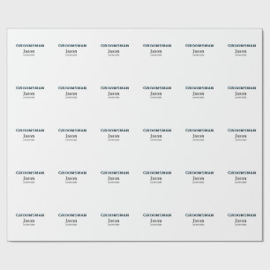 Groom Squad Trauzeuge Junggesellinnenabschied Name Geschenkpapier