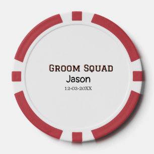 Groom Squad Trauzeuge Junggesellinnenabschied Name Pokerchips