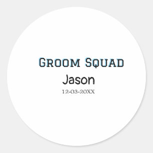 Groom Squad Trauzeuge Junggesellinnenabschied Name Runder Aufkleber