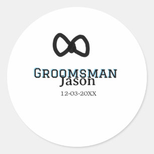 Groom Squad Trauzeuge Junggesellinnenabschied Name Runder Aufkleber