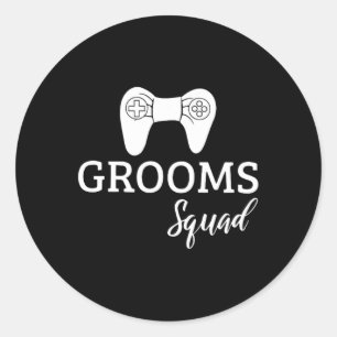 Groom Squad Wedding Bachelor Party Wedding Party F Runder Aufkleber