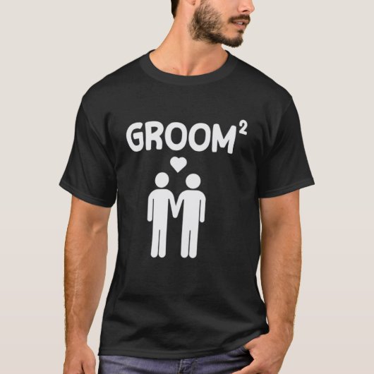 Groom Square Niedlich Gay Bi Pan Wedding T-Shirt (Vorderseite)