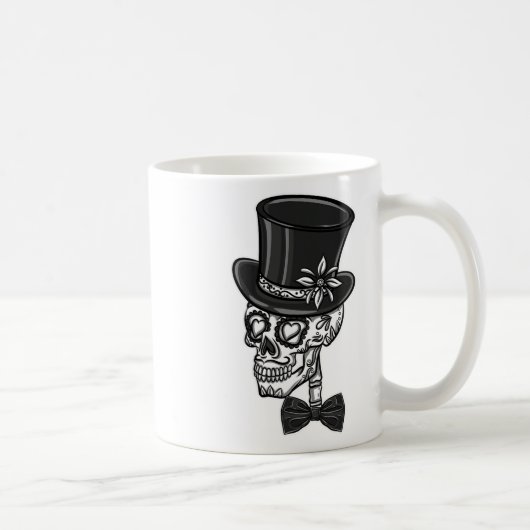 Groom Sugar Skull Bachelor Party Kaffeetasse (Rechts)