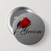 Groom-Taste für verzauberte Rose Button (Vorne & Hinten)