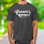 Groom Team Custom Wedding Bachelor Party Sporty T-Shirt<br><div class="desc">Der perfekte T - Shirt für alle Trauzeugen,  Groom's Team und Bachelor Party. Personalisieren Sie mit Ihrem eigenen Text - fügen Sie ein Datum,  einen Namen,  den Speicherort des Party usw. hinzu (oder löschen). Ändern Sie einfach die Farbe des T - Shirt.</div>