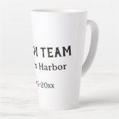 Groom team groomsman name date bachelore party milchtasse (Rechte Ecke)