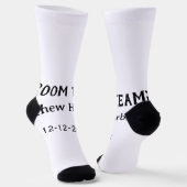 Groom team groomsman name date bachelore party socken (Gewinkelt)