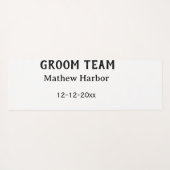 Groom team groomsman name date bachelore party yogamatte (Rückseite (Horizontal))
