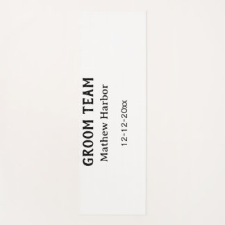 Groom team groomsman name date bachelore party yogamatte
