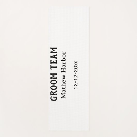 Groom team groomsman name date bachelore party yogamatte (Vorderseite)