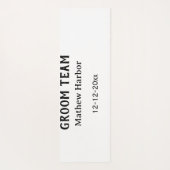 Groom team groomsman name date bachelore party yogamatte (Rückseite)