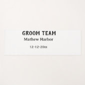 Groom team groomsman name date bachelore party yogamatte (Vorderseite (Horizontal))