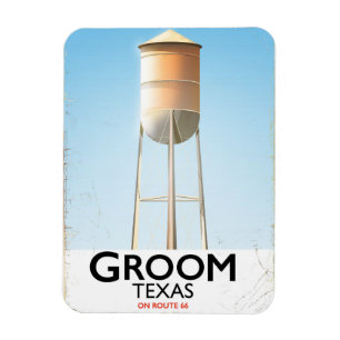 Groom Texas Route 66 Americana Reise Druck Magnet