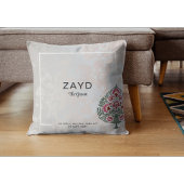 Groom Throw Kissen - Individuelle Name Mughal Blum