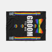 Groom to be Gay Lgbtq Pride Rainbow Flag Wedding B Fleecedecke (Vorderseite (Horizontal))