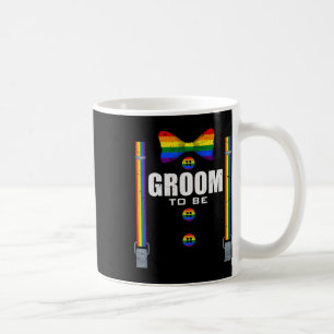 Groom to be Gay Lgbtq Pride Rainbow Flag Wedding B Kaffeetasse