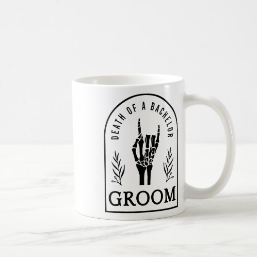 Groom Tod eines Bachelor Gothic Wedding Bachelor Kaffeetasse (Rechts)