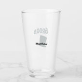 GROOM Top Hut mit Individuelle Name Beer Glas (Rückseite)