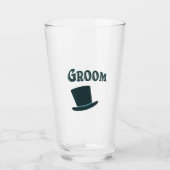 GROOM Top Hut mit Individuelle Name Beer Glas (Vorderseite)