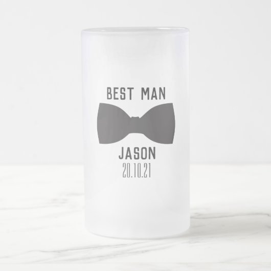 Groom Trauzeuge Wedding Party Geschenk  Mattglas Bierglas (Mittel)