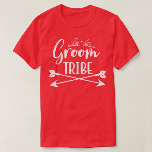 Groom Tribe Matching Cute Arrow Wedding Engagement T-Shirt (Design vorne)