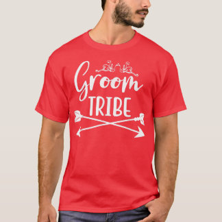 Groom Tribe Matching Cute Arrow Wedding Engagement T-Shirt
