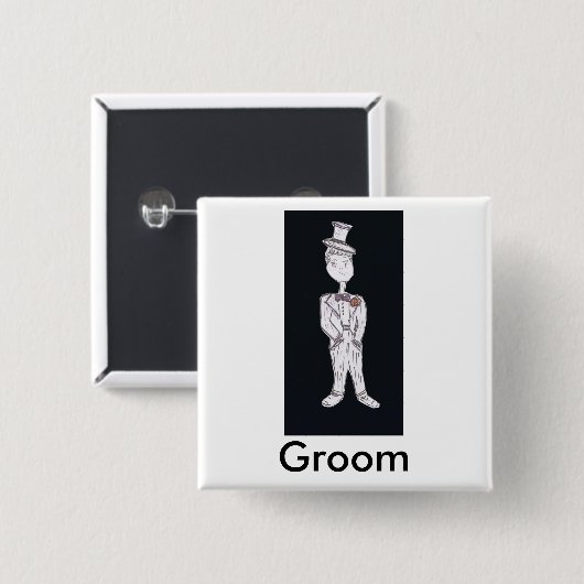 Groom Tuxedo Button (Vorne & Hinten)