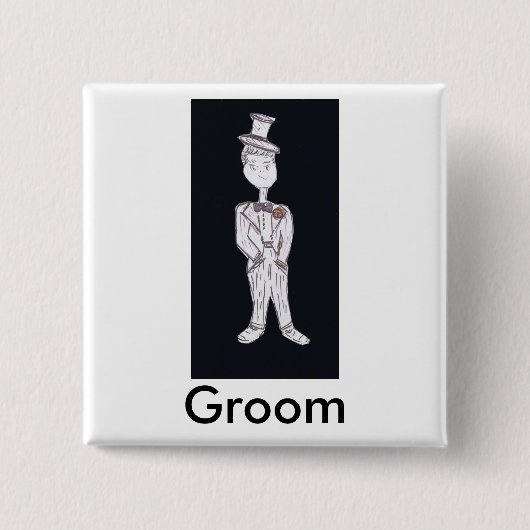 Groom Tuxedo Button (Vorderseite)