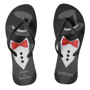 Groom Tuxedo Custom Badesandalen