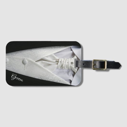 Groom Tuxedo Gepäckanhänger (Vorderseite (Horizontal))