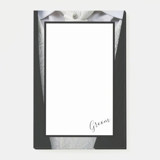 Groom Tuxedo Post-it Klebezettel (Vorderseite)