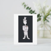 Groom Tuxedo Postkarte (Stehend Vorderseite)