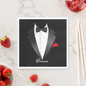 Groom Tuxedo Shirt - Paper Napkins Serviette (Beispiel)