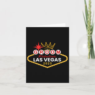 Groom Vegas Bachelor Party Group 2025 Verheiratet Karte