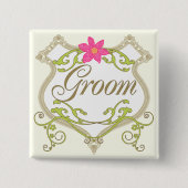 Groom Wedding Abzeichen Button (Vorderseite)