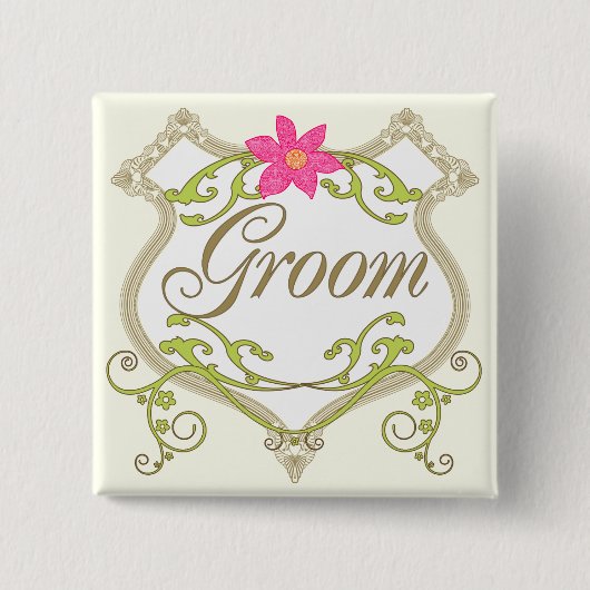 Groom Wedding Abzeichen Button (Vorderseite)
