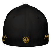 Groom Wedding Black Bestickte Baseballkappe (Rückseite)