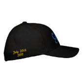 Groom Wedding Black Bestickte Baseballkappe (Rechts)