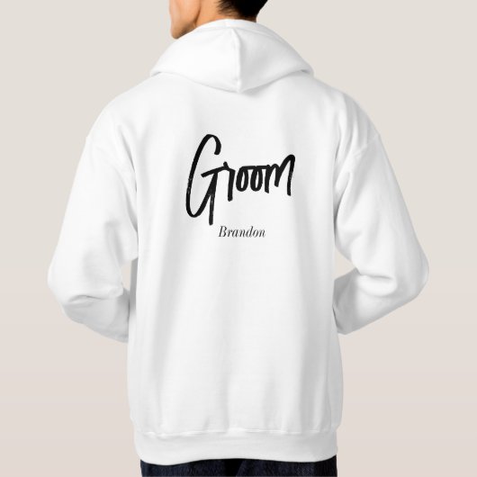 Groom Wedding Black Script T - Shirt (Rückseite)