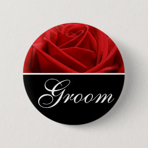 Groom Wedding Designation Buttone Button