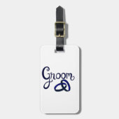 Groom Wedding Luggage Tags Gepäckanhänger (Vorderseite vertikal)