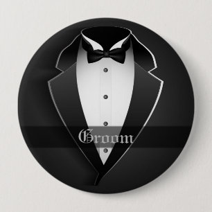 Groom Wedding Party Button