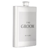 Groom Wedding Simple Classic Black Flachmann (Rechts)