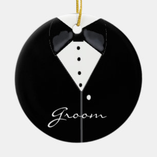 Groom Wedding Tuxedo Keramikornament