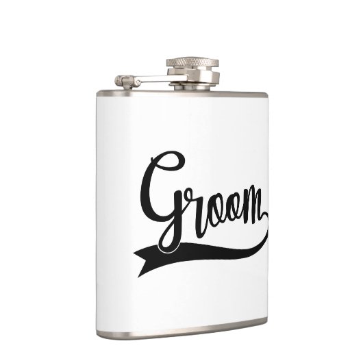 Groom Wedding word art  Flachmann (Rechts)